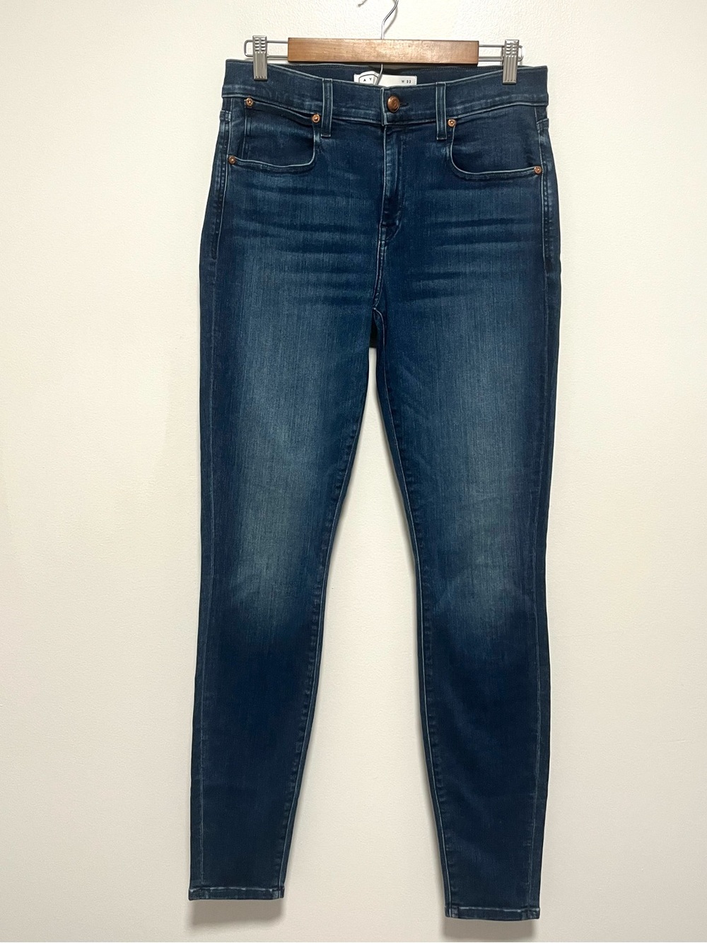 AYR The Chiller Skinny Dark Wash Blue High Rise Jeans 32 X 32